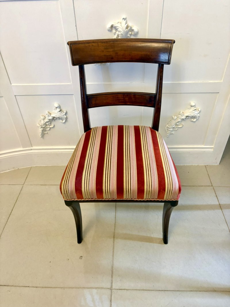Antique Regency Mahogany Dining Chairs Set of Eight Including Two Carvers Scroll Arms - Image 16